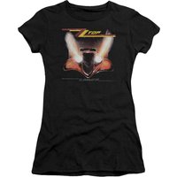ZZ Top Eliminator Cover S/S Junior Women's T-Shirt Sheer Black