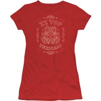 ZZ Top Texicali Demon S/S Junior Women's T-Shirt Sheer Red