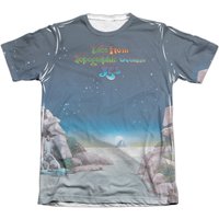 Yes Topographic Oceans (Front/Back Print) Adult Sublimated T-Shirt White