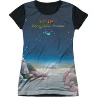 Yes Topographic Oceans Junior Women's Sublimated T-Shirt White