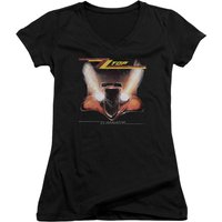 ZZ Top Eliminator Cover Junior Women's T-Shirt V Neck Black