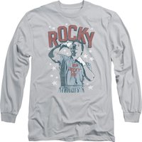 Rocky In Training Adult Long Sleeve Classic T-Shirt Silver