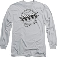 ZZ Top Roped Long Sleeve Adult 18/1 Silver T-Shirt