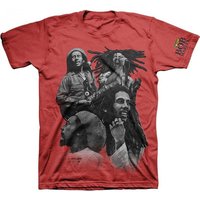 Bob Marley Red Quad Photo Men's T-Shirt