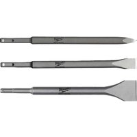 Milwaukee, Milwaukee 3 Piece SDS+ Chisel Set Milwaukee, Milwaukee 3 Piece SDS+ Chisel Set