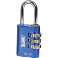 KASP, Kasp Aluminium Combination Coloured Padlock 30mm Blue Standard KASP, Kasp Aluminium Combination Coloured Padlock 30mm Blue Standard
