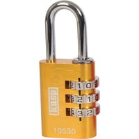 KASP, Kasp Aluminium Combination Coloured Padlock 30mm Yellow Standard KASP, Kasp Aluminium Combination Coloured Padlock 30mm Yellow Standard