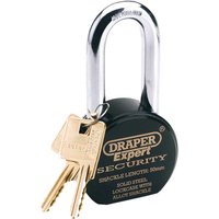 Draper, 64207 63mm Heavy Duty Stainless Steel Padlock and 2 Keys - Draper Expert Draper, 64207 63mm Heavy Duty Stainless Steel Padlock and 2 Keys - Draper Expert