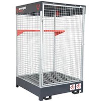 Armorgard, Armorgard Drumcage Coshh Gas, Liquids and Slids Secure Storage Cage 1215mm 1265mm 2080mm Armorgard, Armorgard Drumcage Coshh Gas, Liquids and Slids Secure Storage Cage 1215mm 1265mm 2080mm