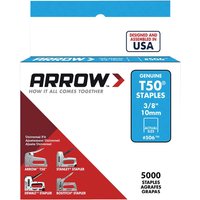 Arrow, Arrow T50 Staples 10mm Pack of 5000 Arrow, Arrow T50 Staples 10mm Pack of 5000