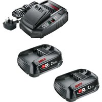 Bosch Home and Garden, Bosch Genuine GREEN P4A 18v Cordless Li-ion Twin Battery 2ah and Fast Charger 2ah Bosch Home and Garden, Bosch Genuine GREEN P4A 18v Cordless Li-ion Twin Battery 2ah and Fast Charger 2ah