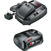 Bosch Home and Garden, Bosch Genuine GREEN P4A 18v Cordless Li-ion Battery 2ah and Fast Charger 2ah Bosch Home and Garden, Bosch Genuine GREEN P4A 18v Cordless Li-ion Battery 2ah and Fast Charger 2ah