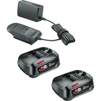 Bosch Home and Garden, Bosch Genuine GREEN P4A 18v Cordless Li-ion Twin Battery 2ah and Standard Charger 2ah Bosch Home and Garden, Bosch Genuine GREEN P4A 18v Cordless Li-ion Twin Battery 2ah and Standard Charger 2ah