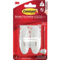 Command, Command Medium Wire Hooks - White Command, Command Medium Wire Hooks - White