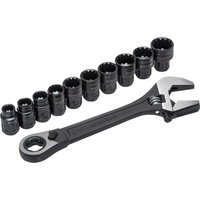 CRESCENT®, Crescent CRECPTAW8 X6 Pass-Thru Adjustable Wrench Set 11 Piece CRESCENT®, Crescent CRECPTAW8 X6 Pass-Thru Adjustable Wrench Set 11 Piece