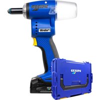 Gesipa, Gesipa Birdie 18v Cordless Brushless Riveter Tool 1 x 2ah Li-ion Charger Case Gesipa, Gesipa Birdie 18v Cordless Brushless Riveter Tool 1 x 2ah Li-ion Charger Case