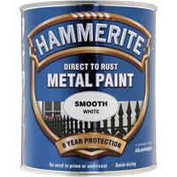 Hammerite, Hammerite Metal Paint Smooth 750ml White Hammerite, Hammerite Metal Paint Smooth 750ml White