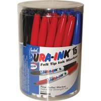 Markal, Markal Dura Ink 15 Fine Bullet Tip Permanent Marker Pen Tub Assorted Pack of 48 Markal, Markal Dura Ink 15 Fine Bullet Tip Permanent Marker Pen Tub Assorted Pack of 48