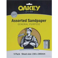 Oakey, Oakey Glasspaper Sandpaper 3 Pack of 25 Oakey, Oakey Glasspaper Sandpaper 3 Pack of 25
