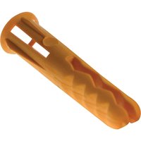 Plasplug, Plasplugs Regular Duty Super Grips Concrete and Brick Fixings Yellow Pack of 100 Plasplug, Plasplugs Regular Duty Super Grips Concrete and Brick Fixings Yellow Pack of 100