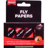 Rentokil, Rentokil Flypapers Pack of 4 Rentokil, Rentokil Flypapers Pack of 4