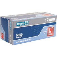 Rapid, Rapid Type 53 Galvanised Staples 12mm Pack of 5000 Rapid, Rapid Type 53 Galvanised Staples 12mm Pack of 5000