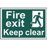 Spectrum, Spectrum Regular Size Fire Exit Keep Clear Sign Spectrum, Spectrum Regular Size Fire Exit Keep Clear Sign