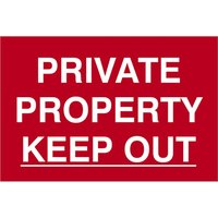 Scan, Scan Private Property Keep Out Sign 300mm 200mm Standard Scan, Scan Private Property Keep Out Sign 300mm 200mm Standard