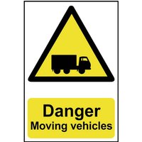 Scan, Scan Danger Moving Vehicles Sign 400mm 600mm Standard Scan, Scan Danger Moving Vehicles Sign 400mm 600mm Standard