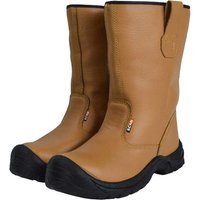 Scan, Scan Mens Texas Rigger Safety Boots Tan Size 6 Scan, Scan Mens Texas Rigger Safety Boots Tan Size 6