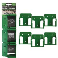 Stealth Mounts, Stealth Mounts 6 Pack Battery Mounts For Metabo 18V Batteries Green Stealth Mounts, Stealth Mounts 6 Pack Battery Mounts For Metabo 18V Batteries Green