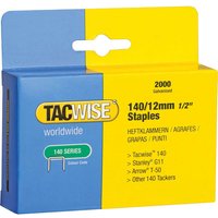 Tacwise, Tacwise 140 Staples 12mm Pack of 2000 Tacwise, Tacwise 140 Staples 12mm Pack of 2000