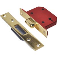 Union, Union Strongbolt 3 Lever Mortice Deadlock Polished Brass 68mm 89mm Union, Union Strongbolt 3 Lever Mortice Deadlock Polished Brass 68mm 89mm