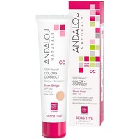 Sensitive 1000 Roses Color + Correct Sheer Beige SPF 30 (CC Cream), 2 oz, Andalou Naturals