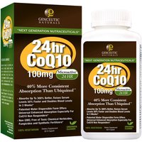 24 Hour Nano Microactive CoQ10 100 mg, 60 Veggie Capsules, Genceutic Naturals