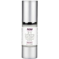 2 In 1 Correcting Eye Cream (Tighten & Brighten), 1 oz, NOW Foods