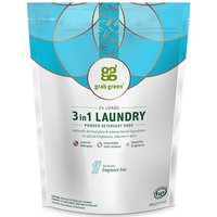 3 in 1 Laundry Powder Detergent Pods, Fragrance Free, 24 Loads, 13.5 oz (384 g), Grab Green