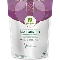 3 in 1 Laundry Powder Detergent Pods, Lavender with Vanilla, 24 Loads, 13.5 oz (384 g), Grab Green