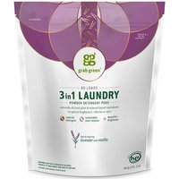 3 in 1 Laundry Powder Detergent Pods, Lavender with Vanilla, 60 Loads, 2 lb 2 oz (960 g), Grab Green