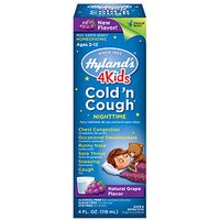 4 Kids Cold n Cough Nighttime - Grape Flavor, 4 oz, Hylands