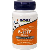 5-HTP 100 mg Fast-Acting Lozenges, 90 Chewable Tablets, NOW Foods