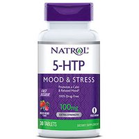 5-HTP Fast Dissolve 100 mg, Wild Berry Flavor, 30 Tablets, Natrol