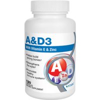 Vitamin A & D3 Formula with Vitamin E & Zinc, 120 Capsules, Roex