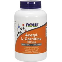 Acetyl-L Carnitine 500 mg, 200 Capsules, NOW Foods