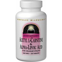 Acetyl L-Carnitine (ALC) & Alpha Lipoic Acid 500/150mg 60 tabs from Source Naturals