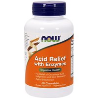Acid Relief with Enzymes, 60 Chewable Tablets, NOW Foods