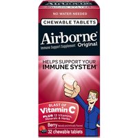 Airborne Chewable Tablets - Berry, Blast of Vitamin C, 64 Tablets