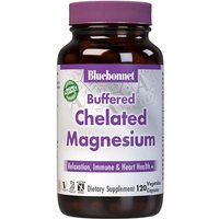 Albion Buffered Chelated Magnesium 200 mg, 120 Vegetable Capsules, Bluebonnet Nutrition