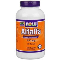 Alfalfa 10 grain 650 mg, Value Size, 500 Tablets, NOW Foods