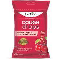 All Natural Cough Drops - Cherry, Value Size, 25 Drops, Herbion